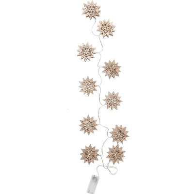 LED Lichterkette Snow Star naturfarben