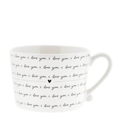 Bastion Collections Tasse I love you schwarz