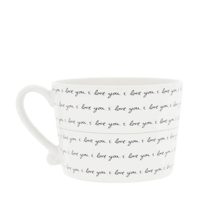 Bastion Collections Tasse I love you schwarz