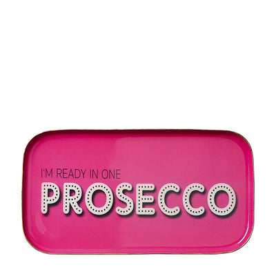 Dekotablett Prosecco Pink 22 cm