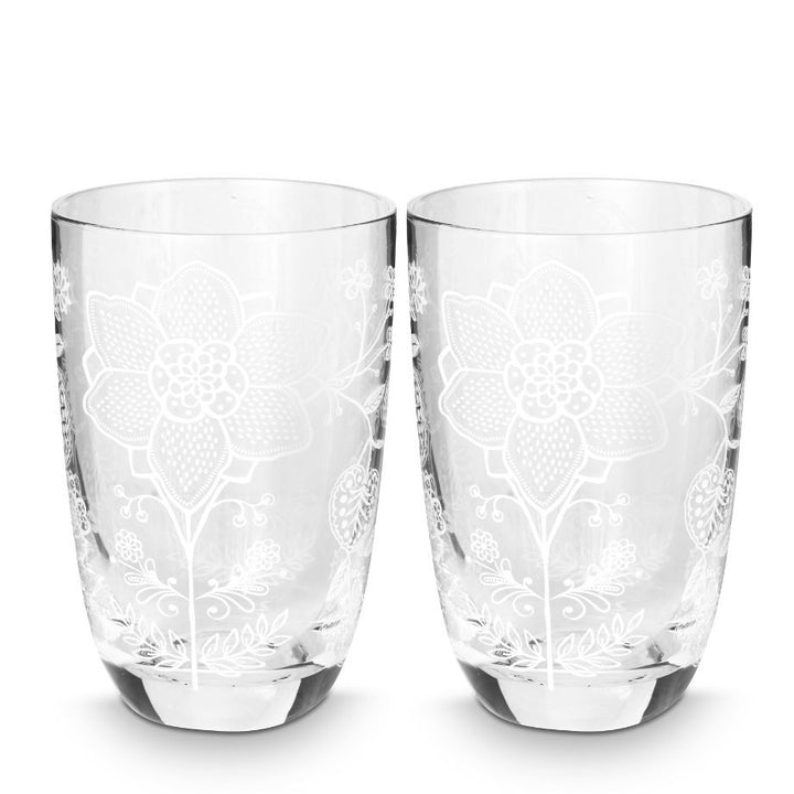 Pip Studio Longdrinkgläser Blumen 2er-Set