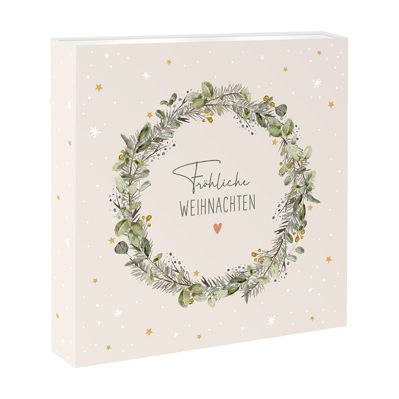 Streichhölzer Fröhliche Weihnachten Beige