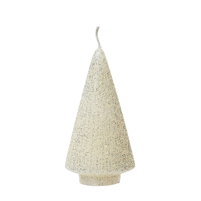 Tannenbaum Kerze cremeweiß 12,5 cm