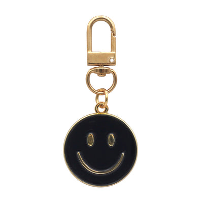 Eulenschnitt Schlüsselanhänger Smiley schwarz