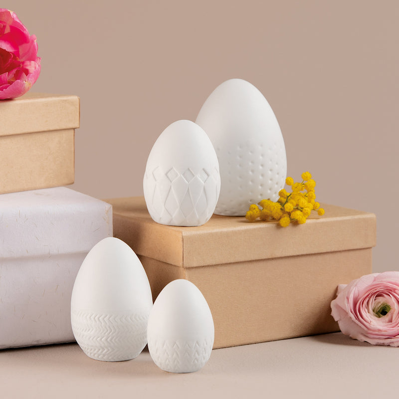 Räder FRÜHLINGSBOTEN Porzellaneier 4er-Set weiß