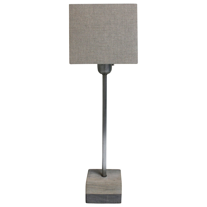 Nachttischlampe mit Stoffschirm Taupe kaufen